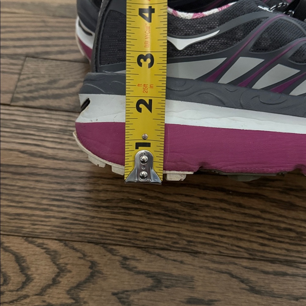 Hoka One One Hubble Women's Dark Gray and Pink Athletic-9 - Picture 11 of 11